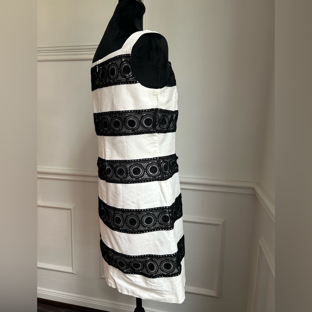 White House Black Market Striped Black and White Dress - Picture 3 of 5
